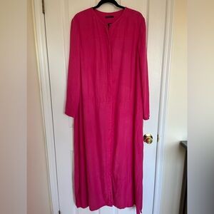 Chic Fuchsia Long Sleeve Dress